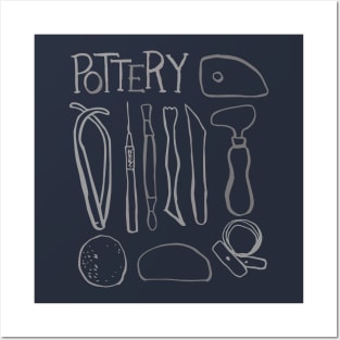 Pottery Tools Tshirt - Ceramic Studio Shirt Posters and Art